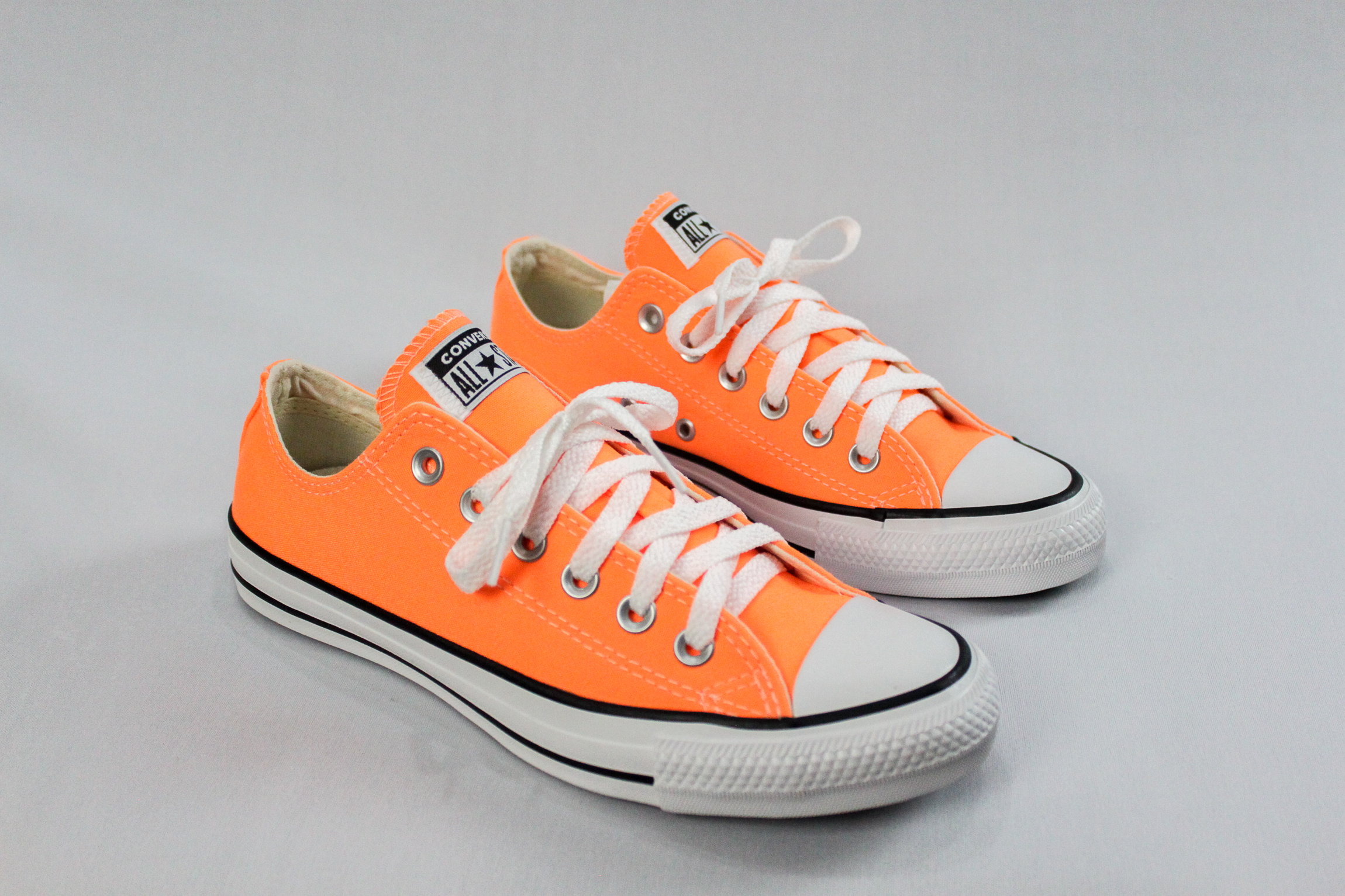 all star laranja cano baixo